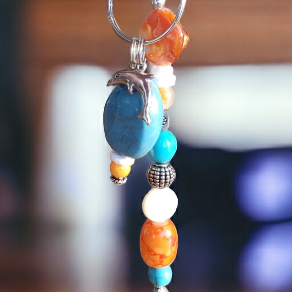 Jumping Dolphin Hand Crafted Keychain - Picture 3 of 7